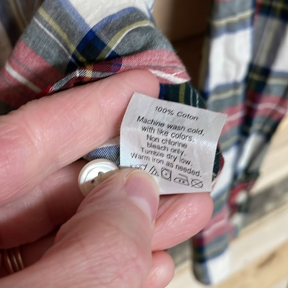 J.Crew size XS plaid long sleeve perfect fit button down 100% cotton shirt - Picture 7 of 8